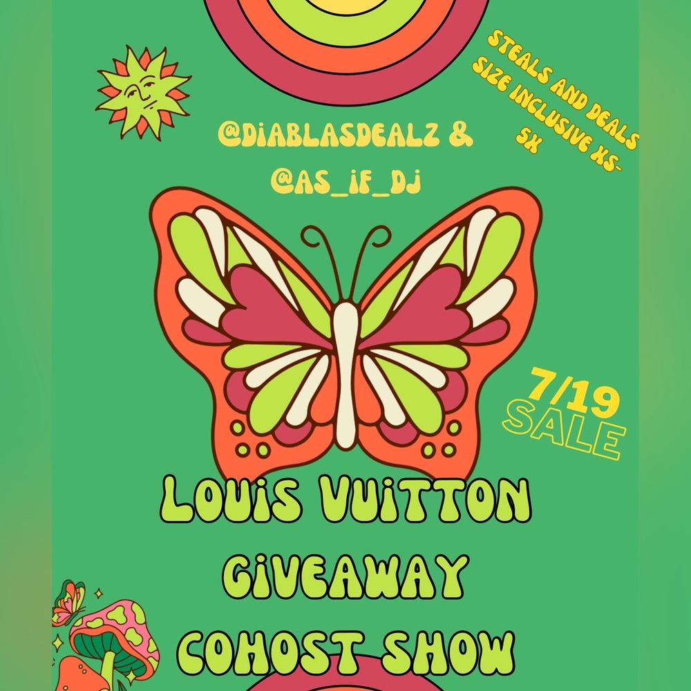 📣LIKE THIS LISTING: HUGE LV GIVEAWAY COHOST SHOW on 7/19 diablasdealz&as_if_dj